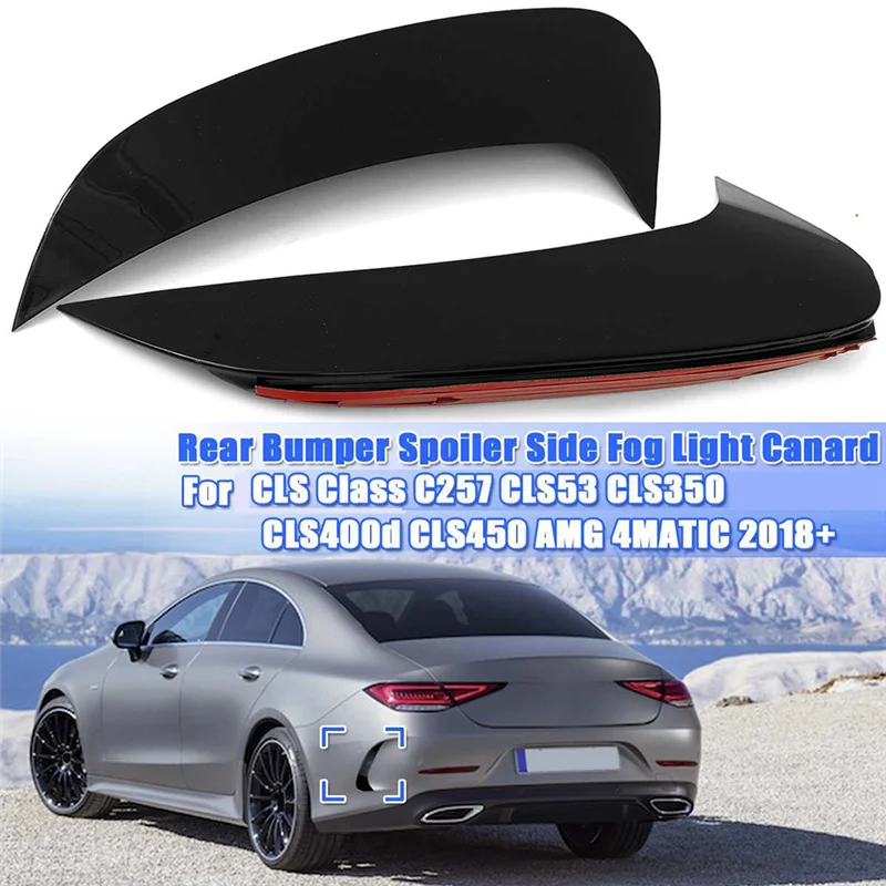

ABWE-Rear Bumper Splitter Spoiler Rear Canard Air Vent Trim For Mercedes Benz CLS Class W218 CLS250 2014-2017