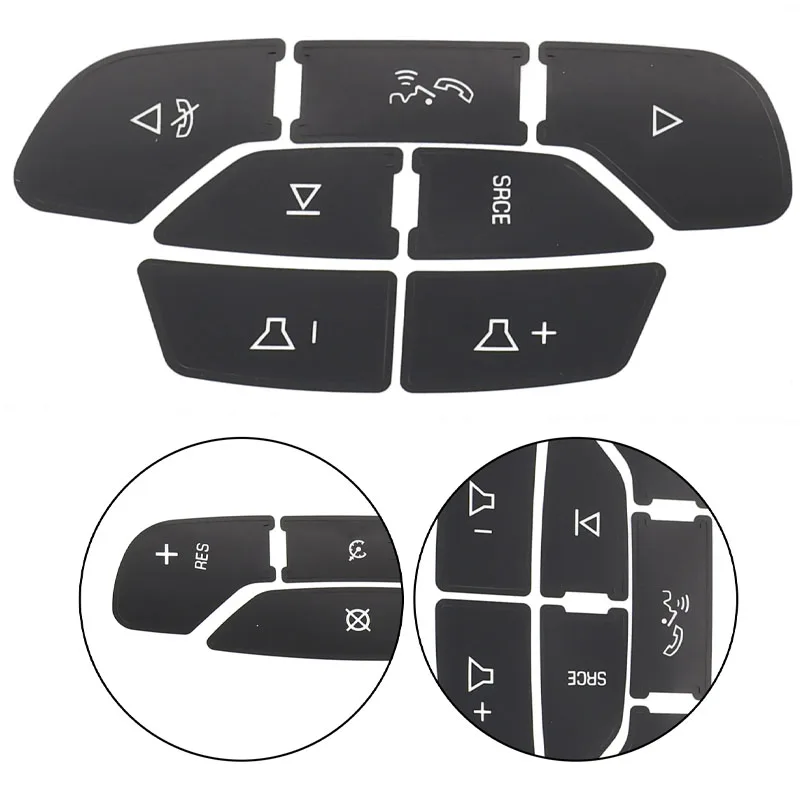 Car Steering Wheel Button Switch Decoration Decals Parts Cover Sticker Suitable For Chevrolet2007-2014 Car Interior Accessories
