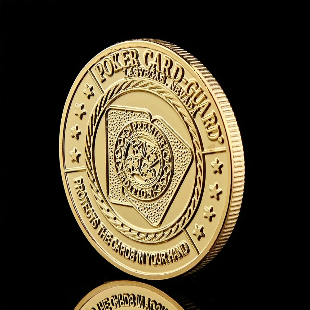 1pcs Texas Hold 'em Commemorative Coin Lucky Press Coin Size Blind Poker Game Lucky Coin Party Game Accessories