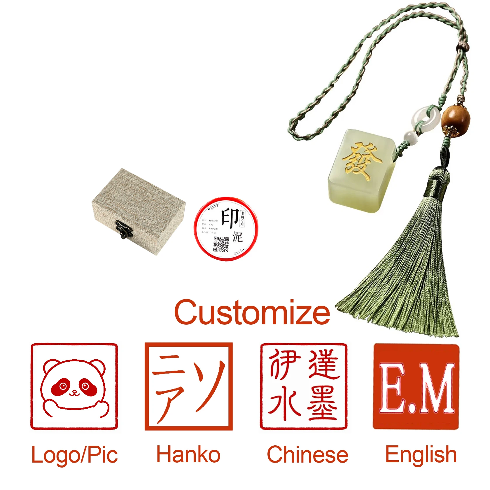 Custom Name Stamps Stone Seal Stamp for Calligraphy Painting Seal Tassel Chapter Seal Gift