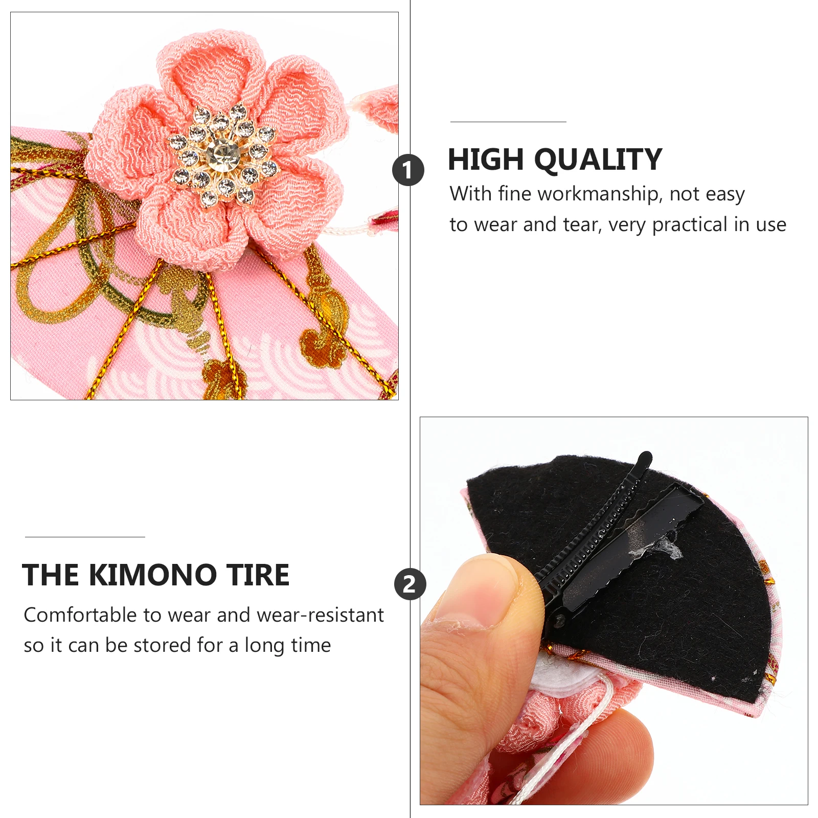 

Tassel Hair Accessories Asian Cherry Blossoms Clips for Women Hairpin Pink Banquet