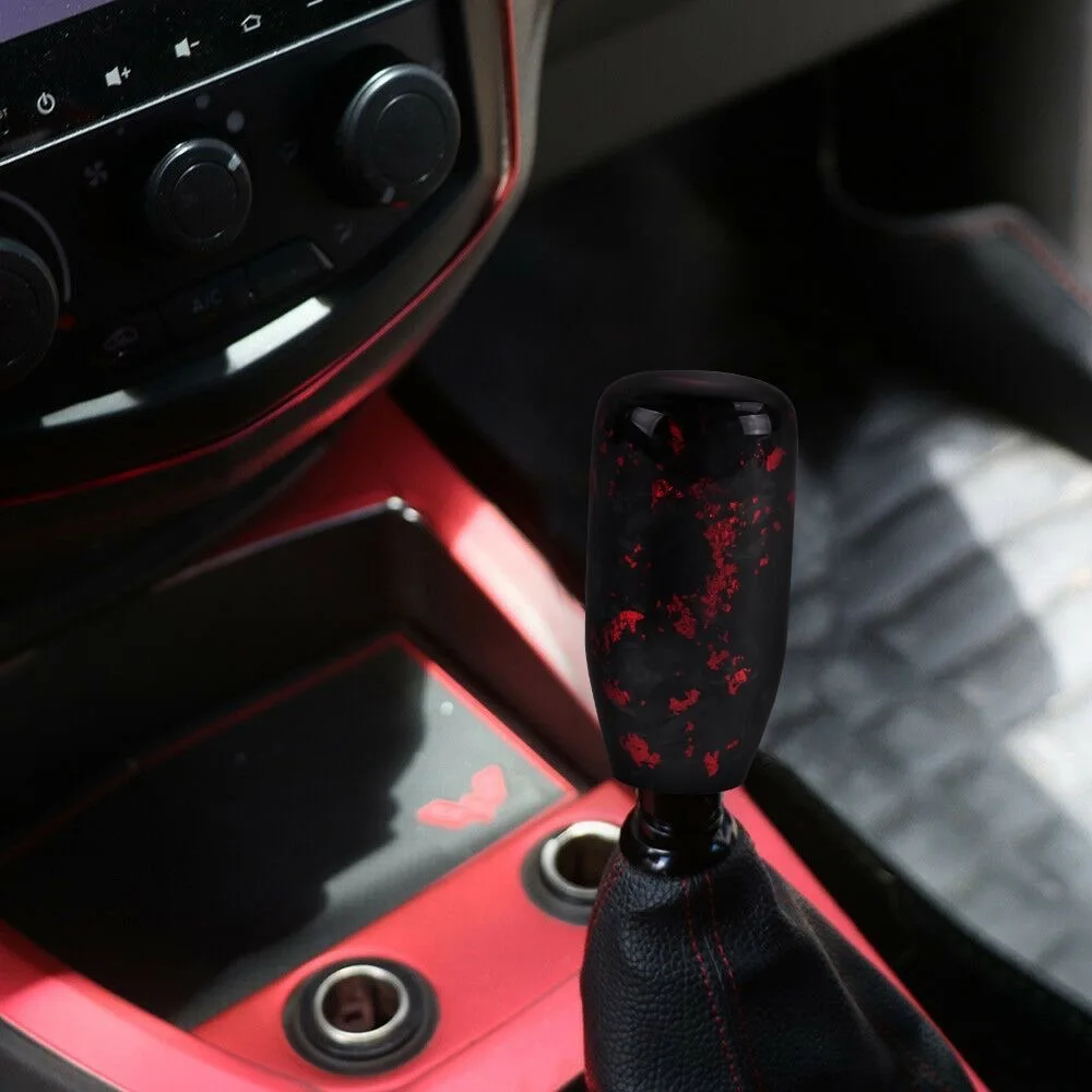 For Car Modification Real Carbon Fiber Gear Head Cylindrical Carbon Ripple Stick Head Transmission Shift Handle 6