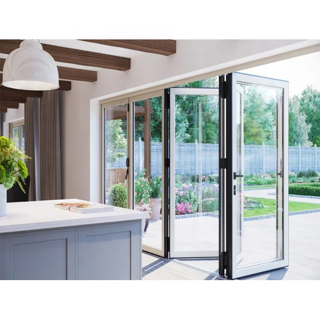 

Accordion Partition Exterior Glass Sliding Folding Aluminum Storefront Stacking Door