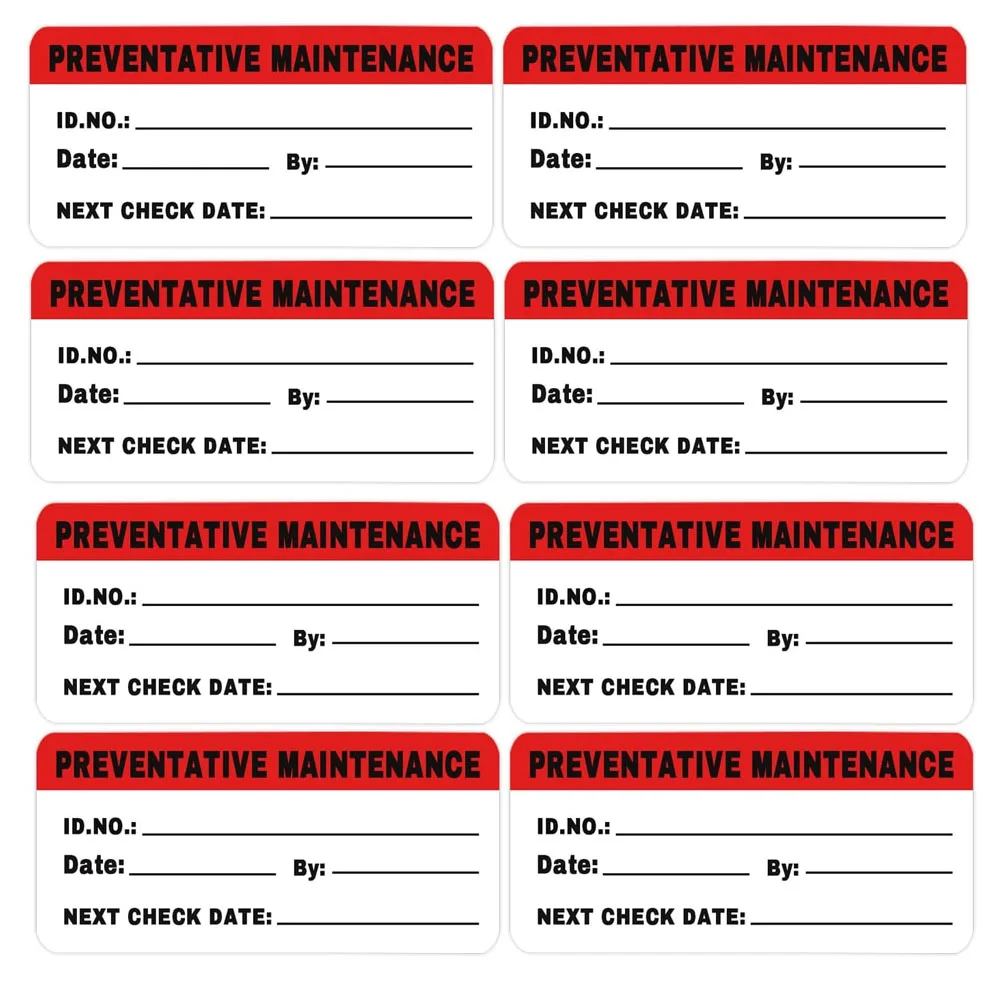 2x1inch Preventative Maintenance Labels,Inspection Safety Label by/Date/Next Stickers,Inventory Shipping Pallet Stickers 200Pcs