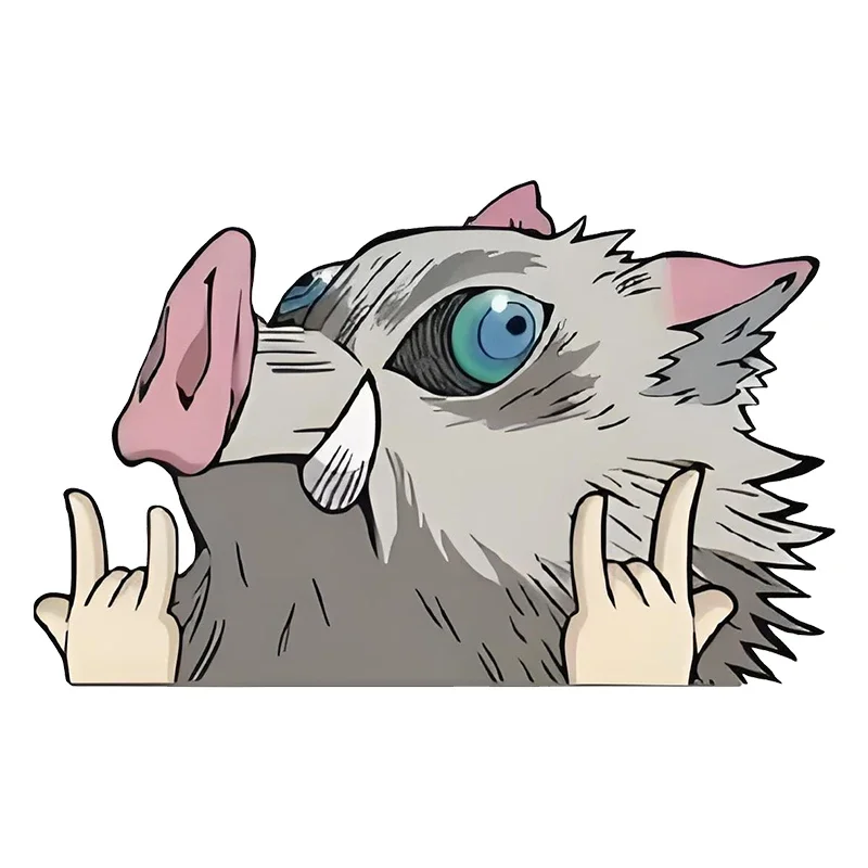 ملصقات أنيمي شيطان القاتل لطيف نظرة خاطفة سيارة ملصق مقاوم للماء ملصقات واقية من الشمس نافذة الكمبيوتر المحمول الجذع ملصق سيارة الديكور