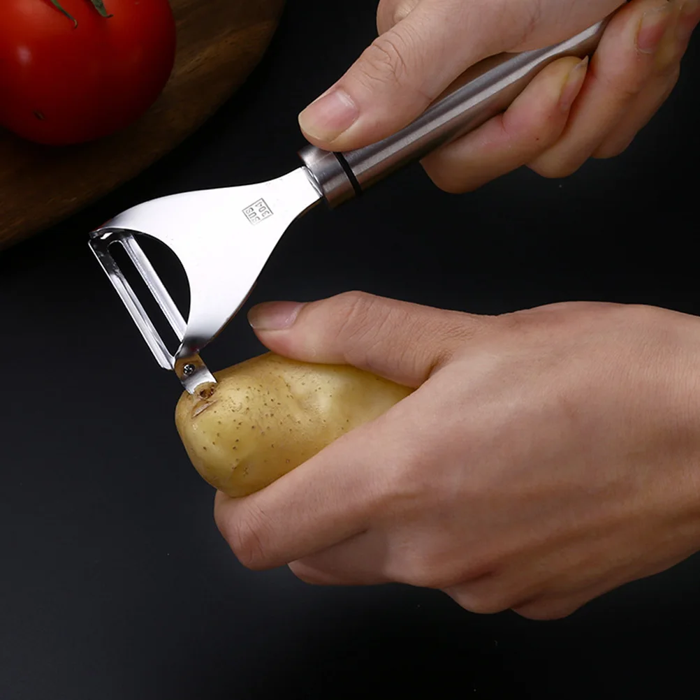 

Silver Stainless Steel Fruits Peeler Manual Potato Peeler Compact Ergonomic Kitchen Tool Multi-Functional Vegetable Fruit