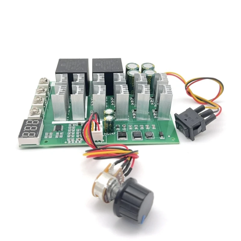 60A 10-55V Digital display PWM speed controller module forward reversal 0~100% adjustable DC motor 12V 24V 36V 48V MAX 100A