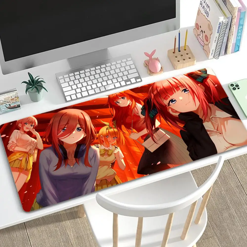 The Quintessential Quintuplets Mouse Pad Large Gaming Big Mouse Mat Computer Cheap Locking Edge MousePad 90x40cm Keyboard Desk