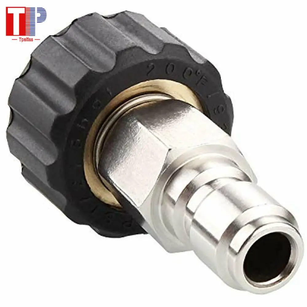 Tpaitlss – adaptateur de connexion rapide M22, avec pivot de 14mm, prise d'entrée 3/8, nettoyeur haute pression, en laiton