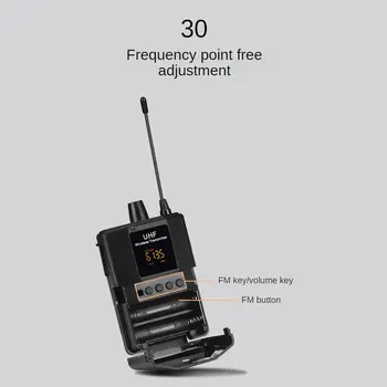 2.4G頭戴式無線領夾麥克風套裝,含發射器和接收器,適用於擴音器、演講者、教學和導遊等場合。 8 最佳銷售 頭戴式麥克風 - №7