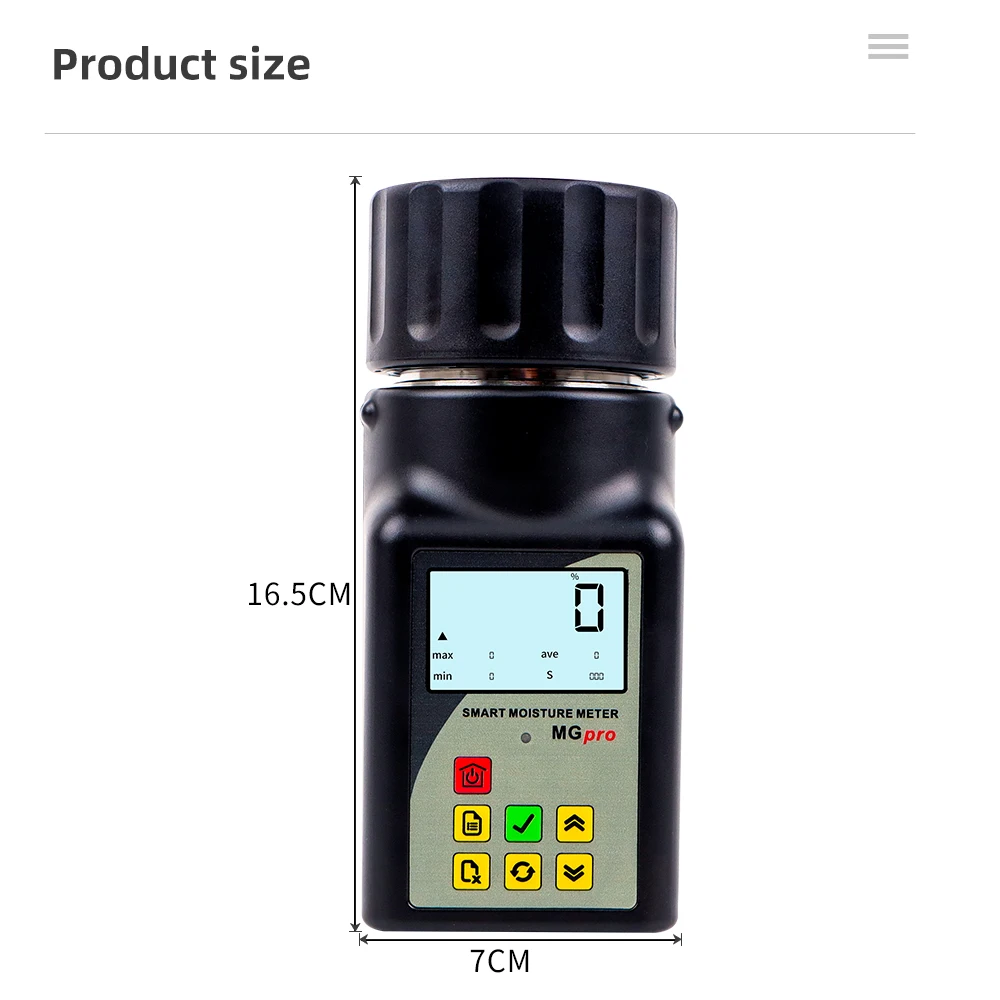 Imagem -06 - Gm-pro-smart Umidade Medidor Umidade Tester para Grãos Milho Trigo Feijão Amendoim Semente Higrômetro Medidor de Grãos 25 Tipos
