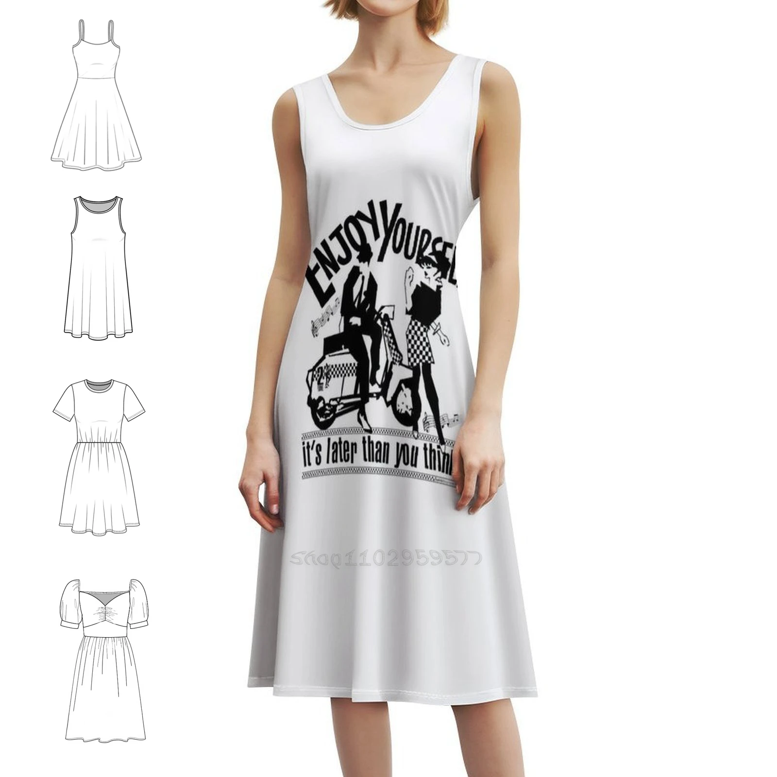 

Enjoy Yourself Floral Smock Dress For Women Spring Summer Casual Dress For Party Enjoy Yourself Female Clothing