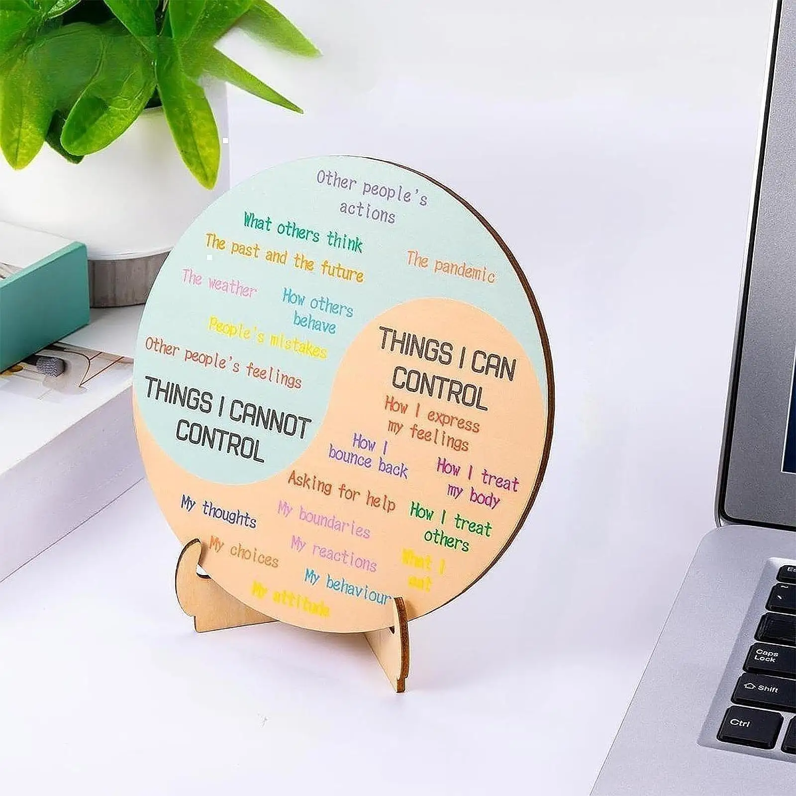 

Feeling Wheel with Stand,Office Desk Decor Gifts,Feelings Psychology