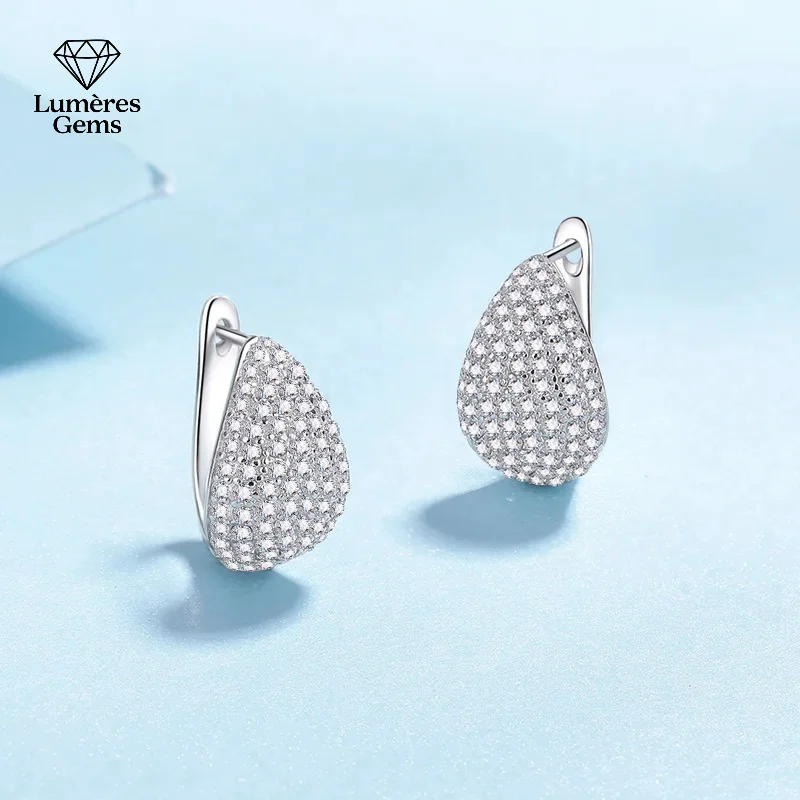 

Classic White Gold 18K Pear Shaped Moissanite Diamond Drop Earrings 1.31 Carat VVS1 D Color Wedding Fine Jewelry