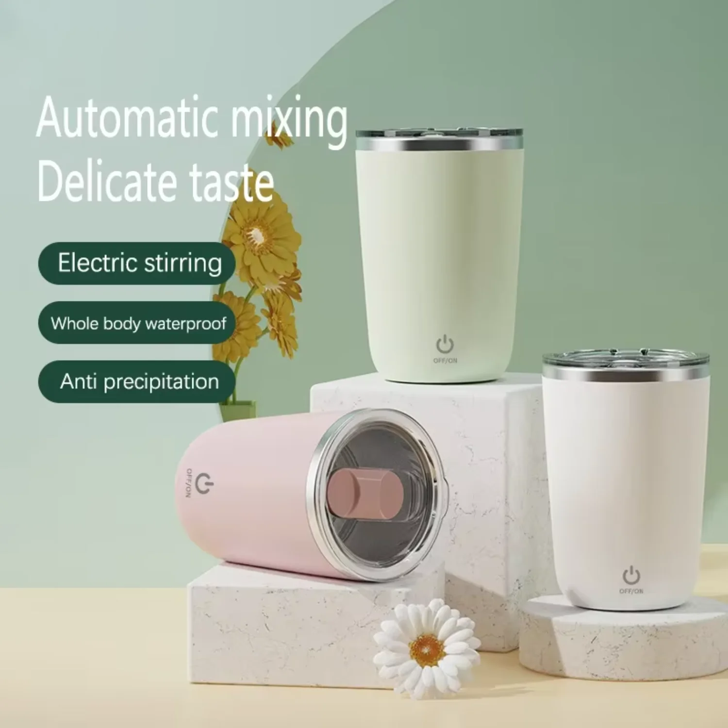 Automatic Mixing Cup Self Stirring  Mug USB Rechargeable Stainless Steel Milk Stirring Coffee Cup Smart Mixer Water Cup