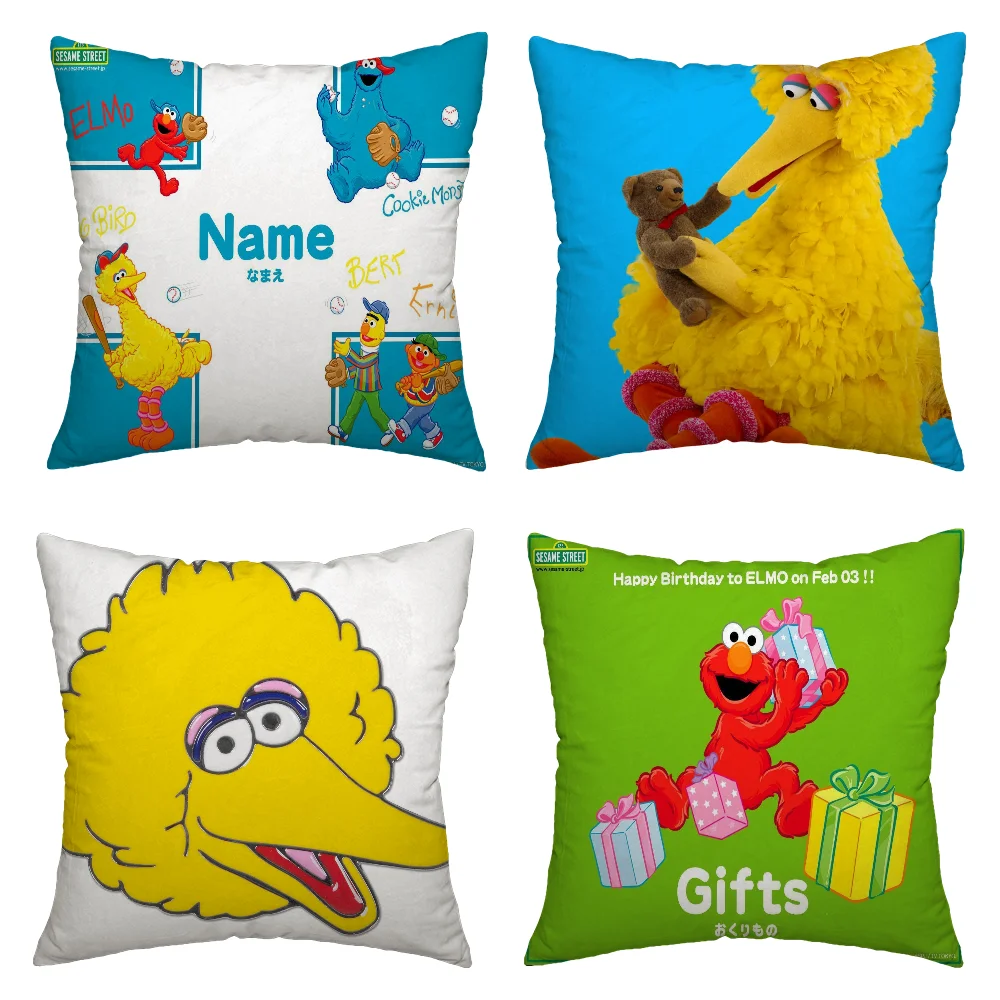 Personalized Gift SESAME STREET Pillow Covers Decorative Cushion Room Decorating Items Autumn Decoration 45x45 Cushions Cover