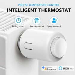 Tuya APP ZigBee 3.0 Smart Thermostat Controller Mobile APP Control Heater Water Floor Heating Smart Temperature Control Valve