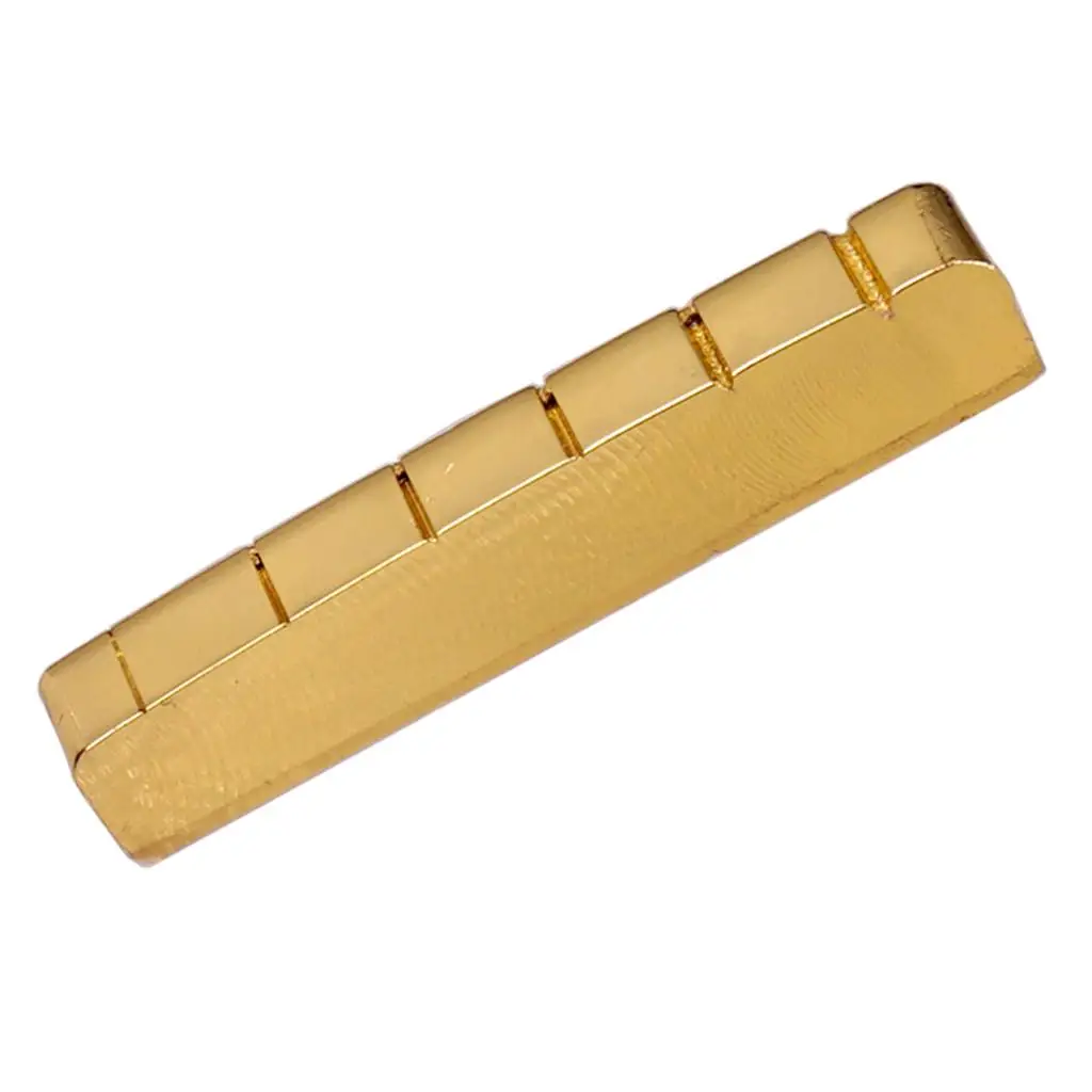 Guitar Nut 43mm Solid Brass Slotted Electric Guitar Part for Maintenance and Quick DIY Repairs