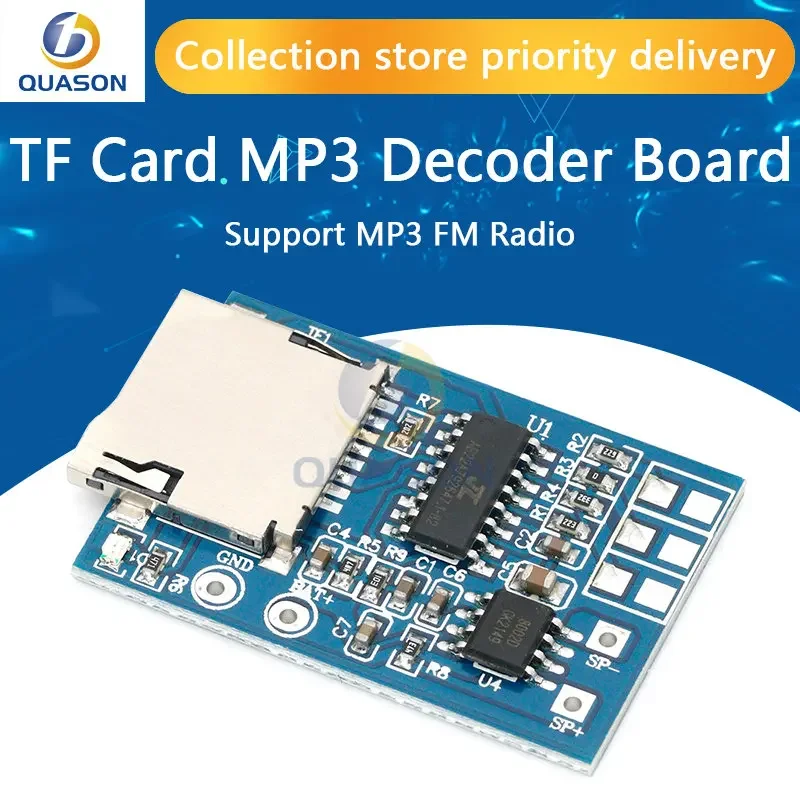 1PCS GPD2846A TF Card MP3 Decoder Board 2W Amplifier Module forArduino GM Power Supply Module