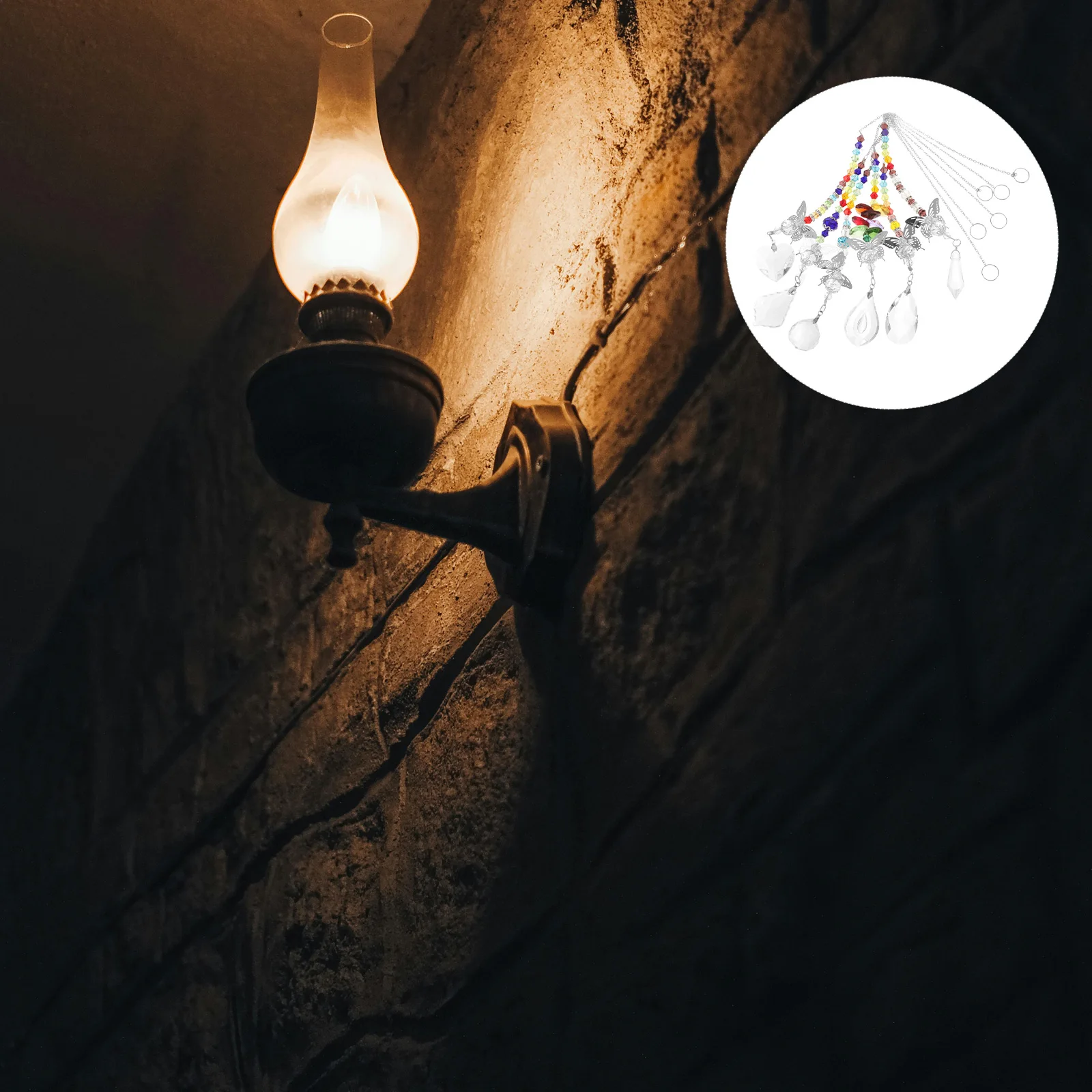 

6pcs Metal Small Butterfly Pendant Crystal Sun Catcher Indoor Car Suncatcher Window Prism Home Garden Decoration Christmas