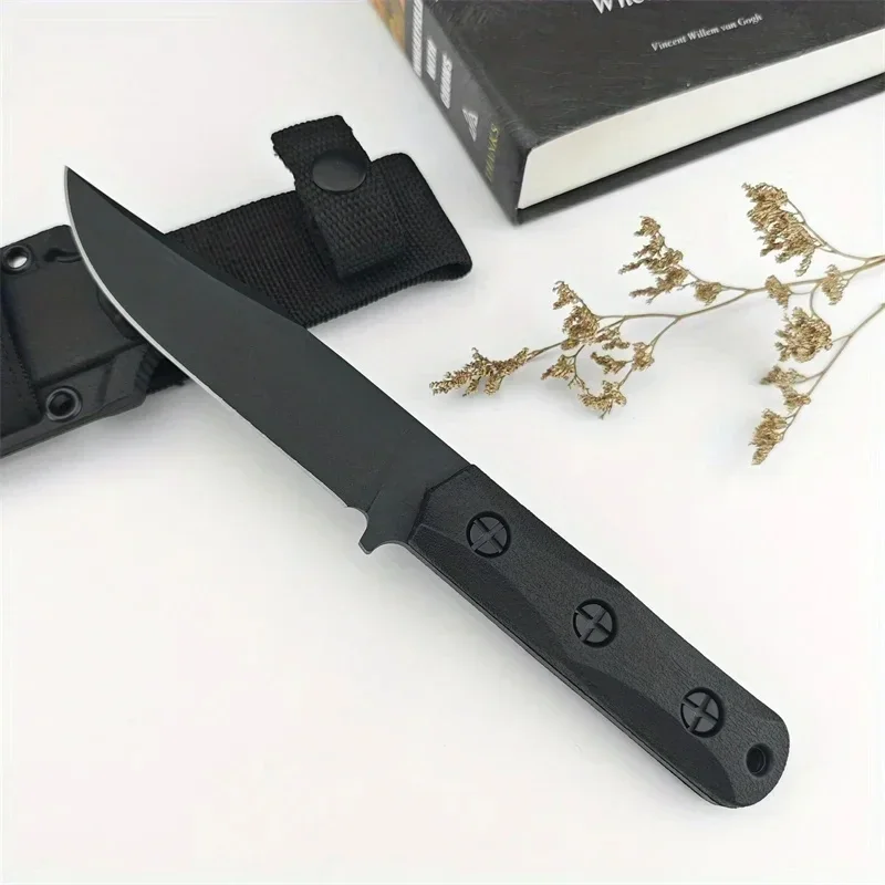 Fixed Blade Knife 8Cr13Mov Blade Nylon Fiber Handle Multi-purpose Camping Outdoor Survival Manual Open Multi-fuctional Knife