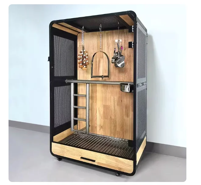 

Customized Luxury Eco-Super Large Stainless Steel Frame for Large Birdcage, Parrot Cage, Grey Machine, and Indoor Specialized Us