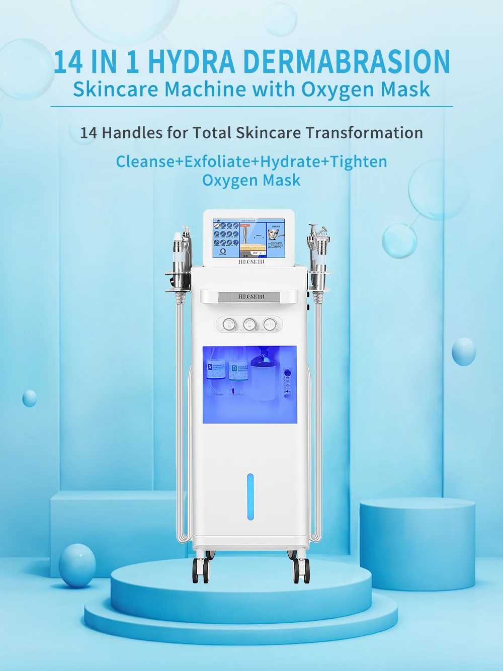 

Professional Facial Care Skin Rejuvenation Management Comprehensive Beauty Machine Oxygen Water Dermabrasion Deep Cleansing