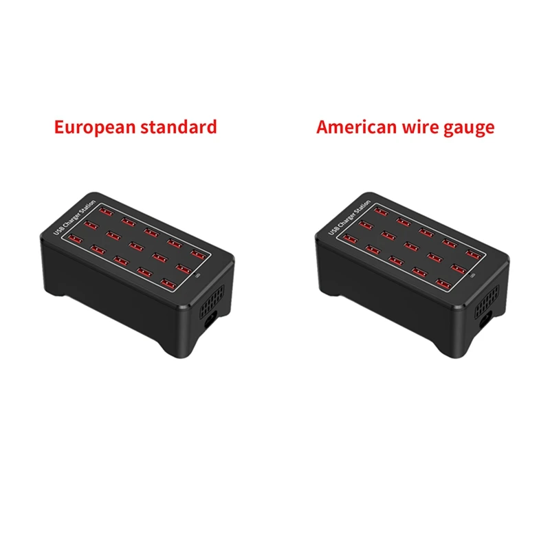 

Power Adapter 15 Ports HUB 100W Universal Wall Desktop Fast Charging Station Dock For Mobile Phone EU Plug