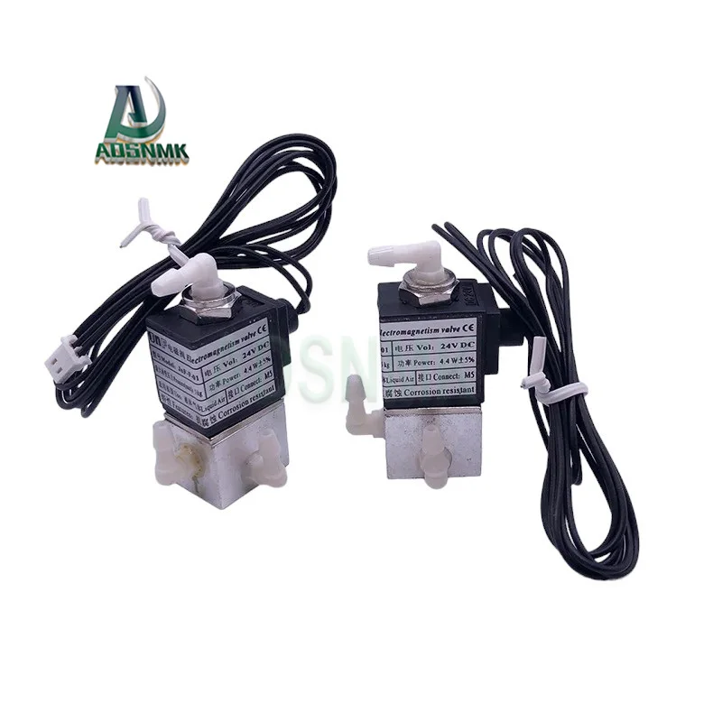 2PCS JNF Electric Solenoid Valve 4.4W For Flora Leopard Infinity Challenger Leopard Myjet Solvent 3 Ways UV Ink Valve 24V DC