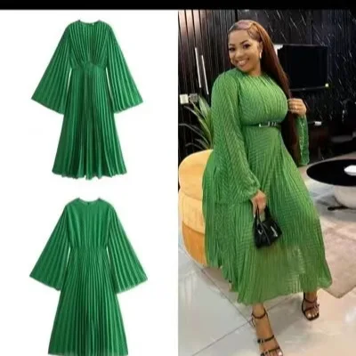 

Knee Length Dress Women Dresses A Line Vestidos Streetwear High Waist Party Night Maxi Splice Y2k Temperament Slim Fit 2025