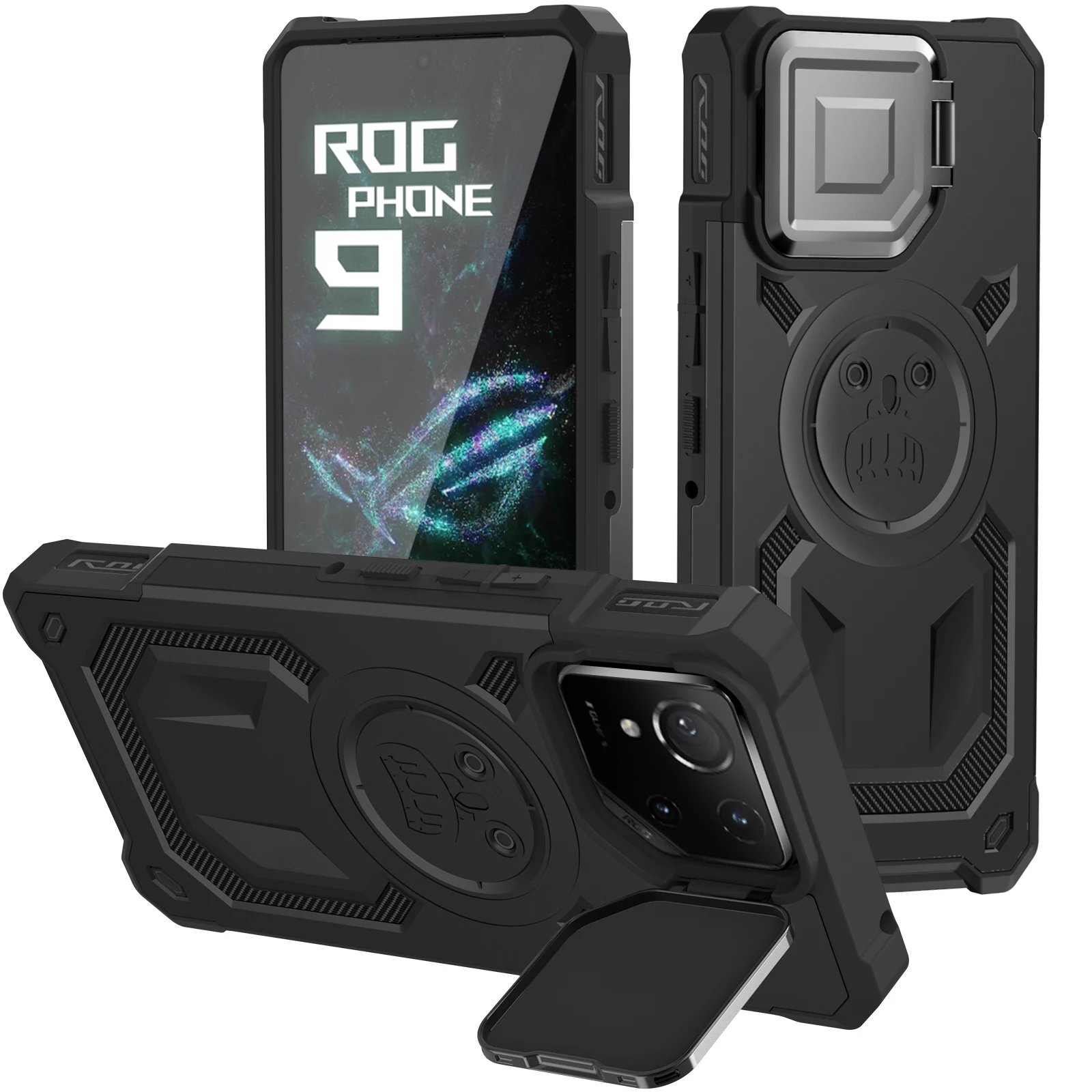 Asus ROG Phone 9 Pro جراب هاتف عدسة حماية قوس ROG Phone 8 9FE درع مضاد للسقوط الغطاء الواقي