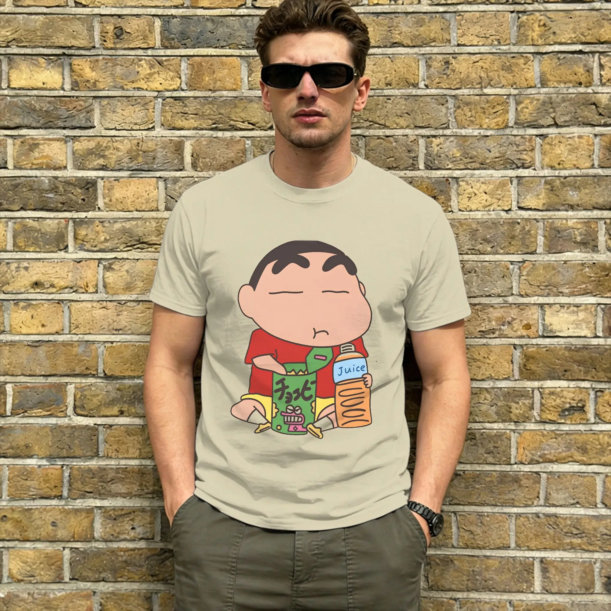 Oversized T Shirt Summer Crayon Shin-chans Fashion T Shirts  Pure Cotton Tee Shirt for Men's Awesome Plus Size 6XL Short Sleeve