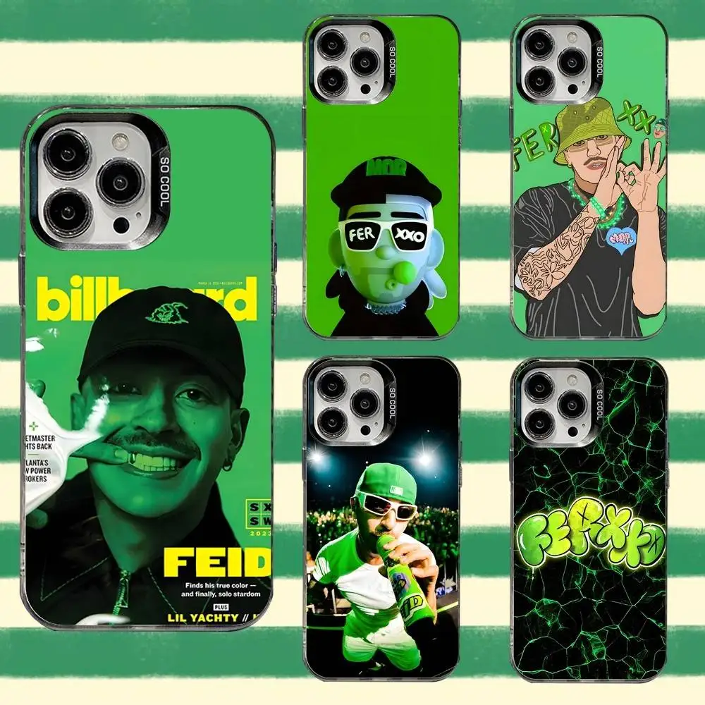 

Singer F-Feid Ferxxo SIXDO Phone Case For iPhone 16,15,14,13,12,11,8,7,Pro,Max,Plus,Mini,XS,SE Anti Fall Black Matte Hard