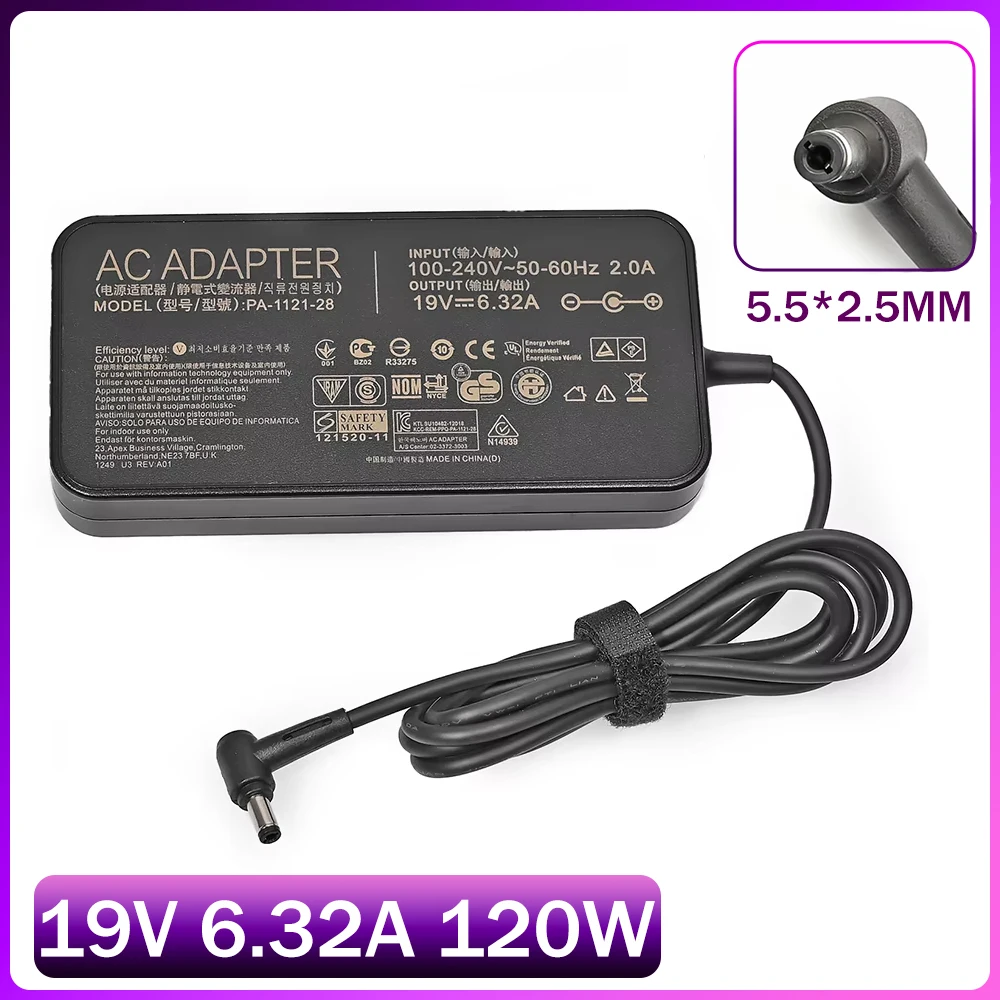 

19V 6.32A 120W 5.5x2.5mm AC Adapter Power Supply Charger For ASUS ROG FX504 GL502V GL752VW GL552VW N750 N550J N550