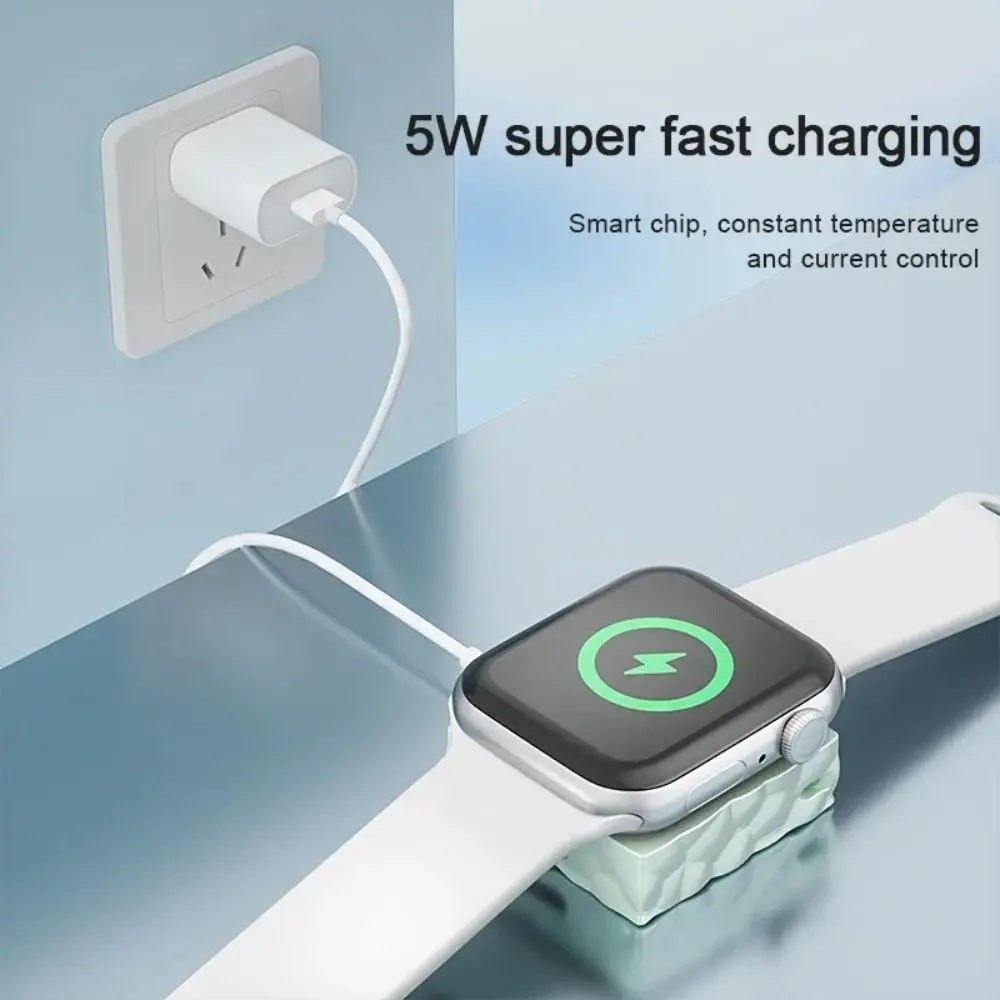 2 in 1 Charging Dock Stand 8 Pin Adapter Wireless Charger Accessories for Apple Watch Ultra 49mm/for Apple Watch Series 10 9 8 7