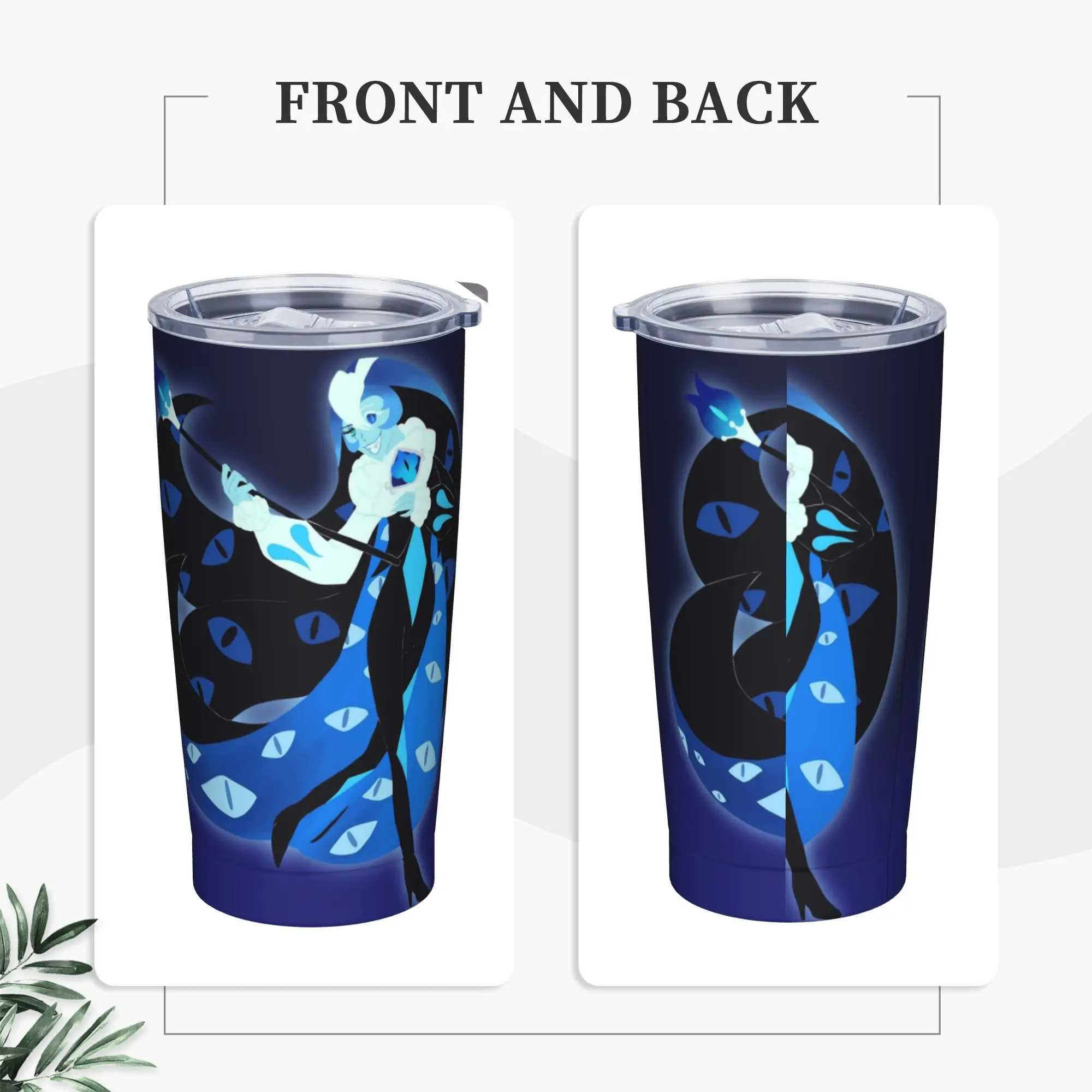 Human Shadow Milk Insulated Tumbler with Straws Cookie Run Kingdom Stainless Steel Coffee Mugs Office Home Car Bottle Cups, 20oz