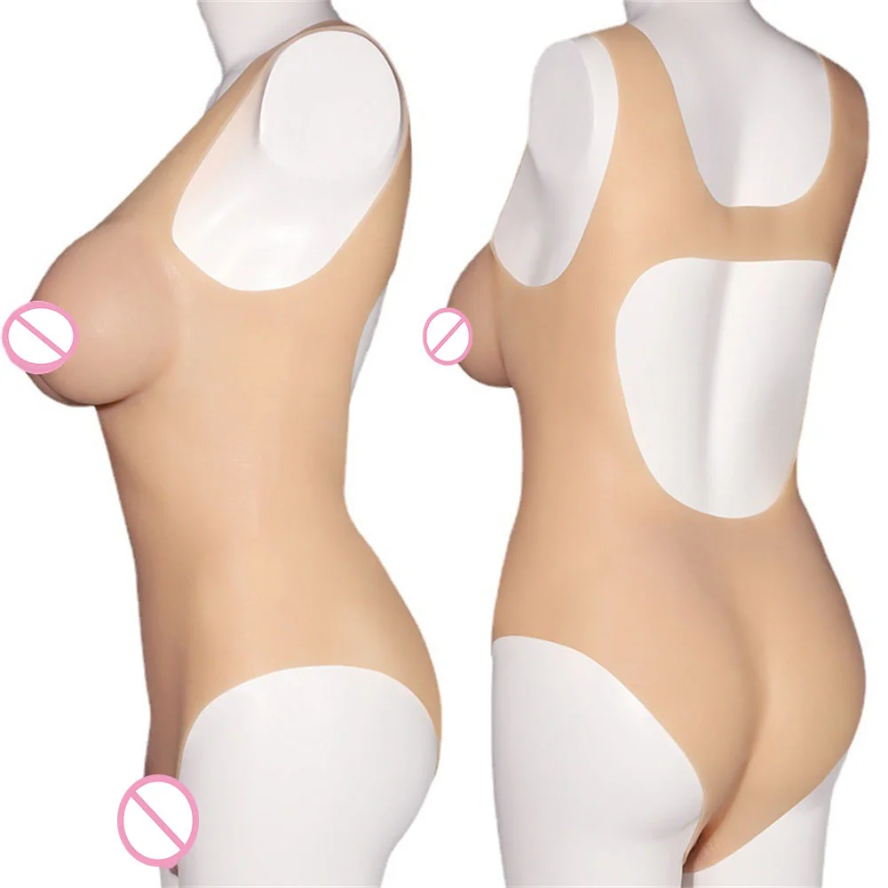 Silicone Breast Bodysuit Fake Vagina Form Realistic Fake Boobs Artifical Tits Cosplay Shemale Transgender Crossdressing