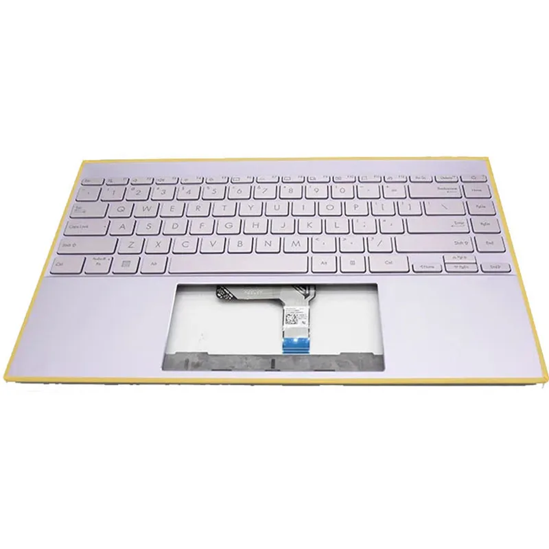 Palmrest Upper Case Top Cover With US Backlit Keyboard For Asus UX425J light purple Lilac Color