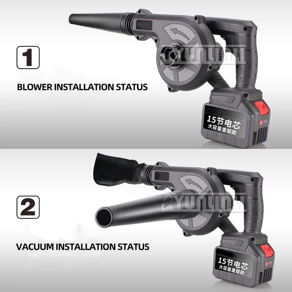 2-in-1 Handheld Cordless Blower and Vacuum Cleaner, Small Dry Leaf Sawdust Air Blower Dust Cleaning Tool