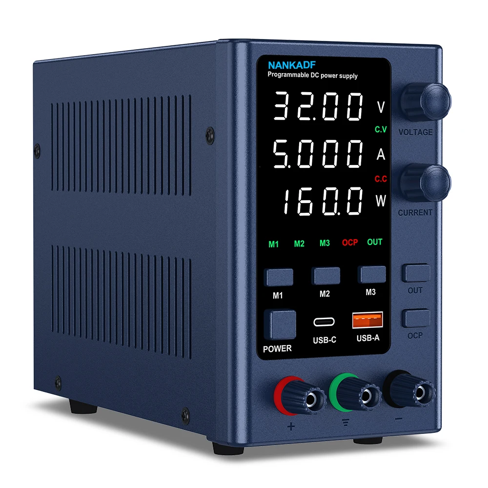 NANKADF Instelbare DC-voeding 30V 5A 10A 60V 5A 120V 3A 160V 2A Schakelende laboratoriumvoeding Stabilisatie van spanning Reparatie