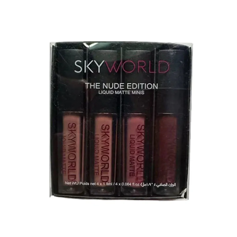 SKYWORLD ลิปสติกชุดยาวนานเม็ดสีสูง Hydrating Lip GLOSS Moisturizing Soothing Lip Balm ของขวัญแต่งหน้าผู้ที่ชื่นชอบ