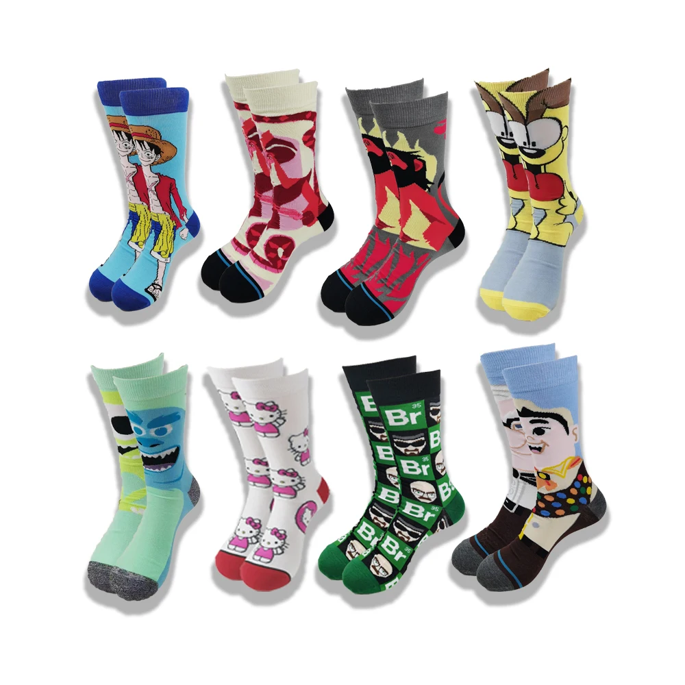 2022 New Arrival Anime women men socks Long Socks Men‘s  Cosplay Calf Sock Adult Personality Hip Hop   Socks Men