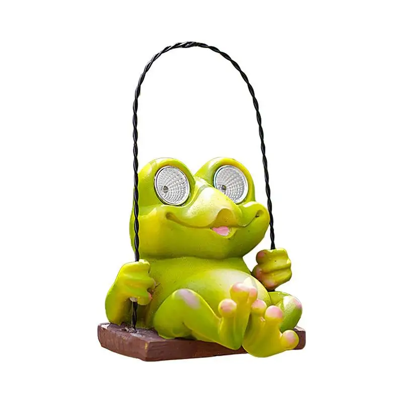 

Frog Light Solar Garden Lamp Decorative Frog Figurine Outdoor Solar Figurine Ornament Swing Swing Table Decoration For Garden