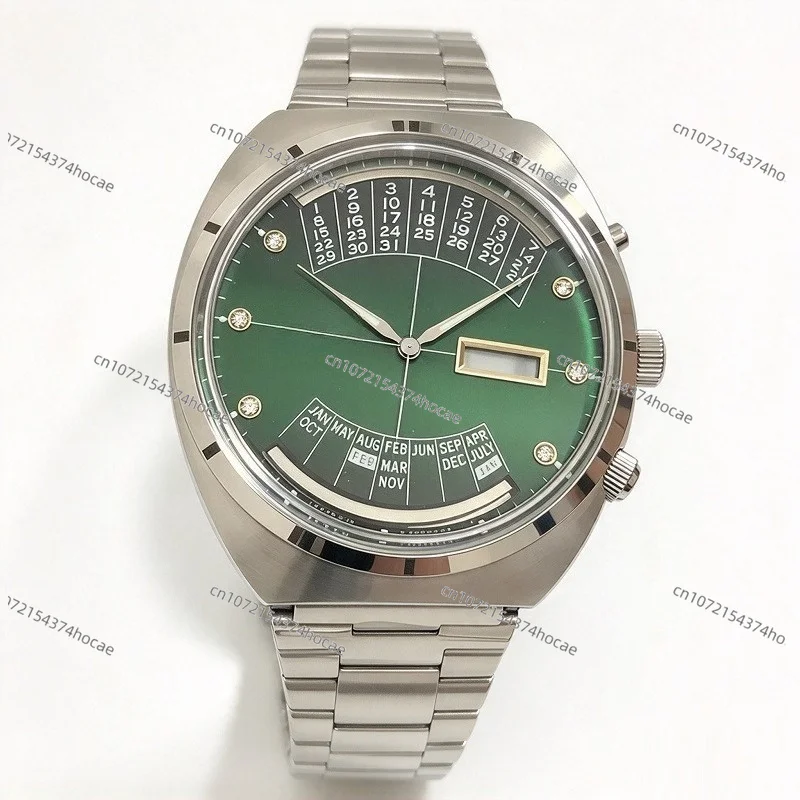 Perpetual Calendar Watch Case, Fits 46941-46943-YN56 Movement, Organic Resin Crystal Cover, 42.5mm