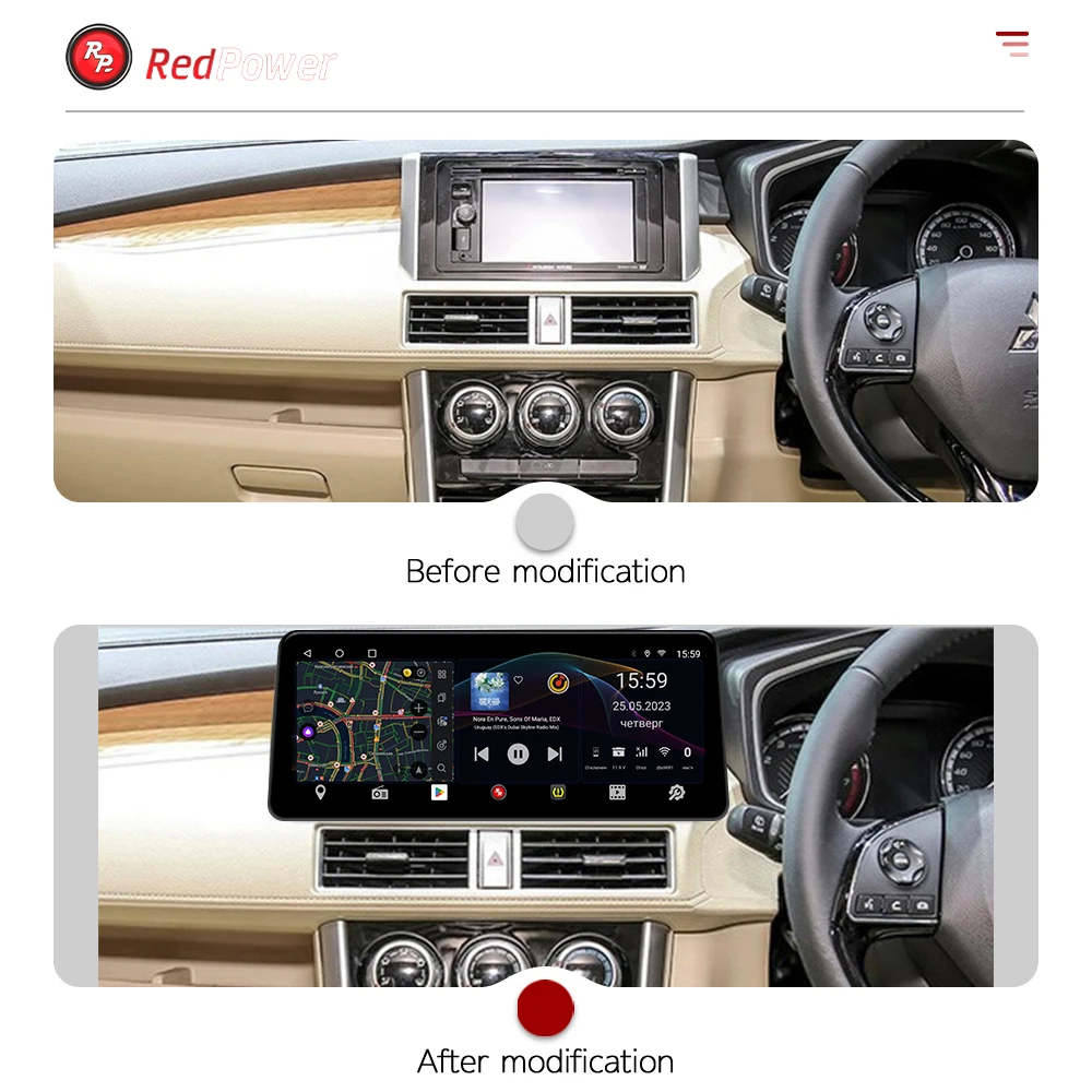 Redpower 12.3 inch Car Radio for Mitsubishi Xpander 2017-2021 Multimedia Player Screen GPS Android 10 Navigation CarPlay DSP