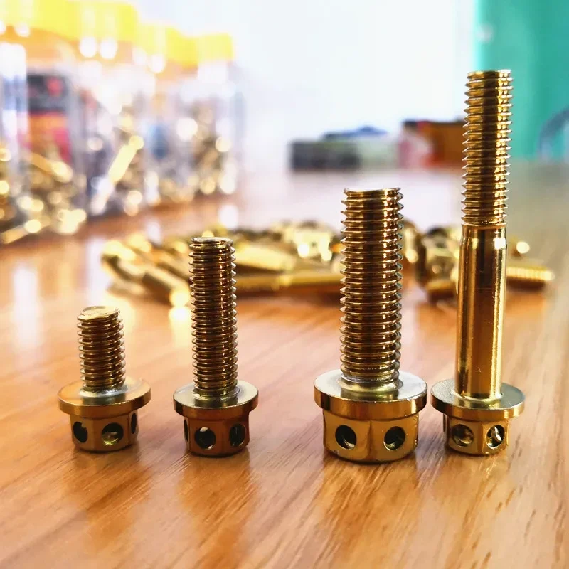 

6pcs/lot 304 stainless steel Motorcycle screws M6*10-60mm Motorcycle flange head screw M8*10/12/15/20/25/30/35/40/45/50/55mm