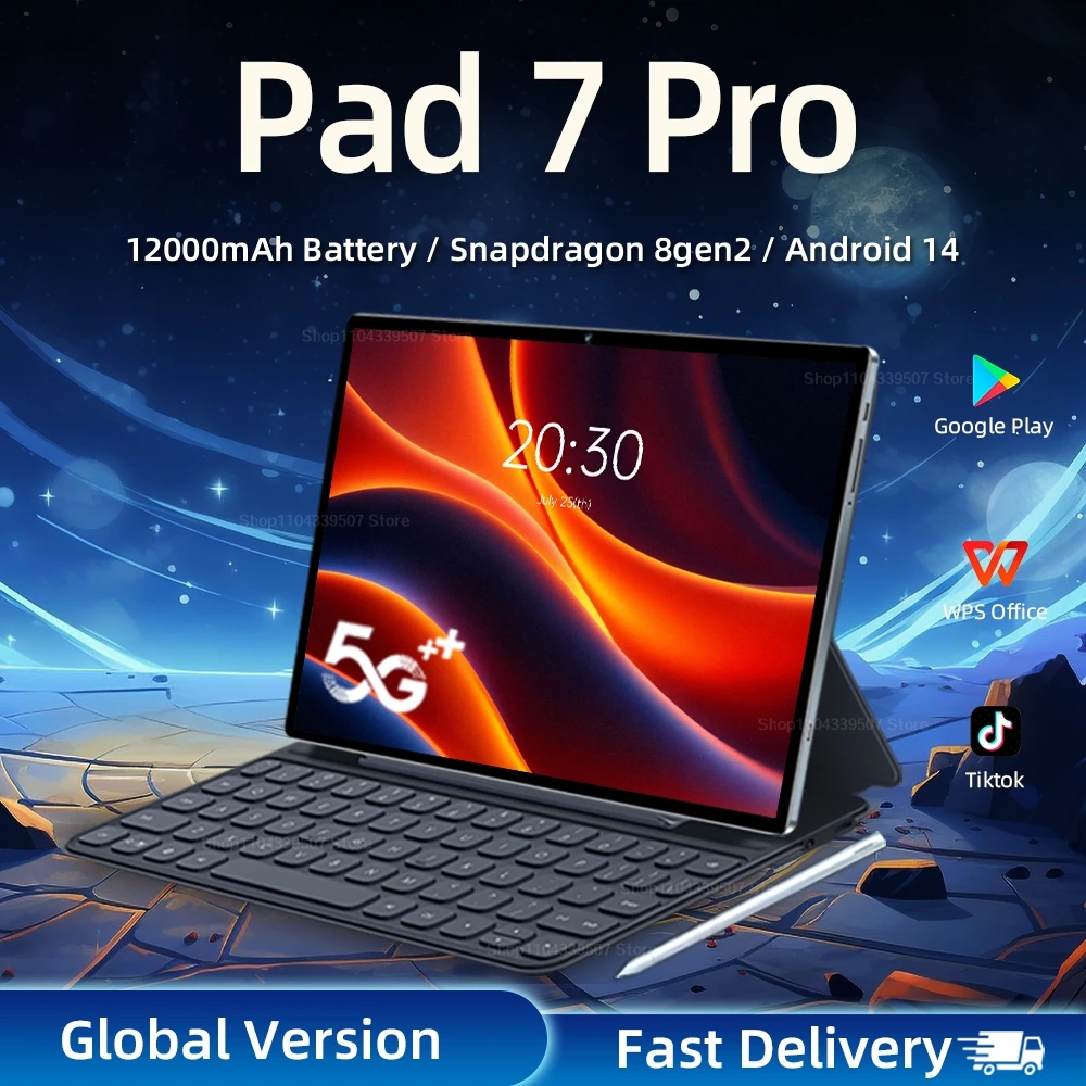 yZ[zO[o IWi Pad 7 Pro ^ubgPC 11C` HD 4K Snapdragon 8 Gen 2 Android 14 22GB+2TB 5G fASIM Bluetooth WiFi GPS ^u