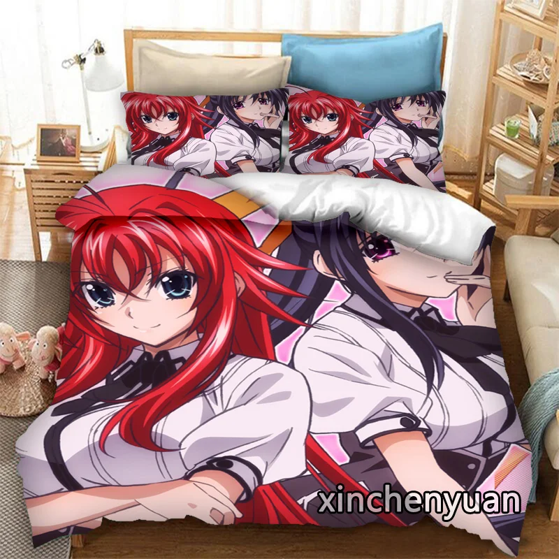 phechion Anime High School Dxd 3D Print Bedding Set Duvet Covers Pillowcases One Piece Comforter Bedding Sets Bedclothes K253