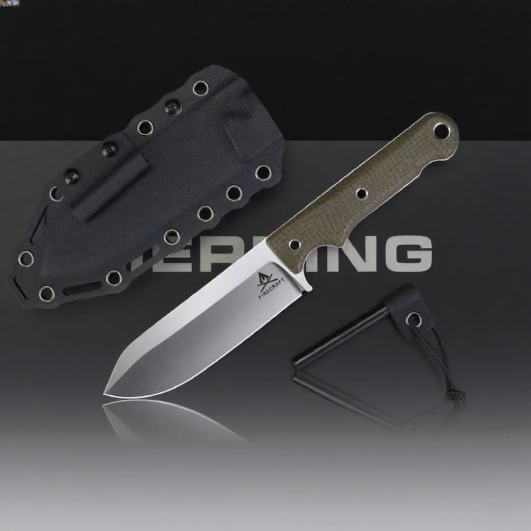 

Shirakawa - Tactical Straight knife, linen fiber handle, outdoor knife, camping and mountaineering tool, sharp fruit slicingknie