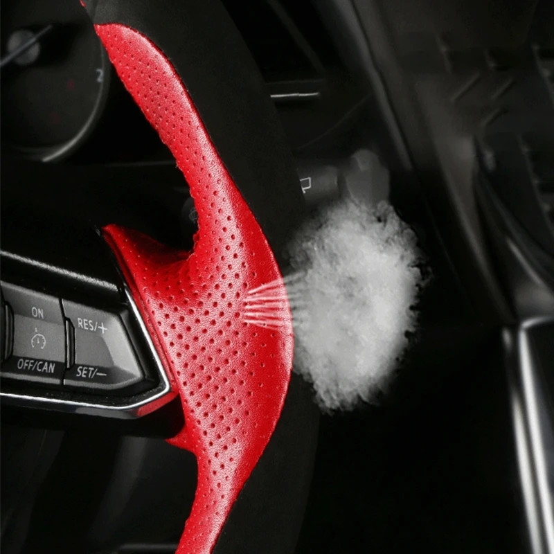Custom DIY Car Steering Wheel Cover 100% Fit For Honda Civic 10th Gen 2016 2017 2018 Auto Interior Accessories Steering Wrap
